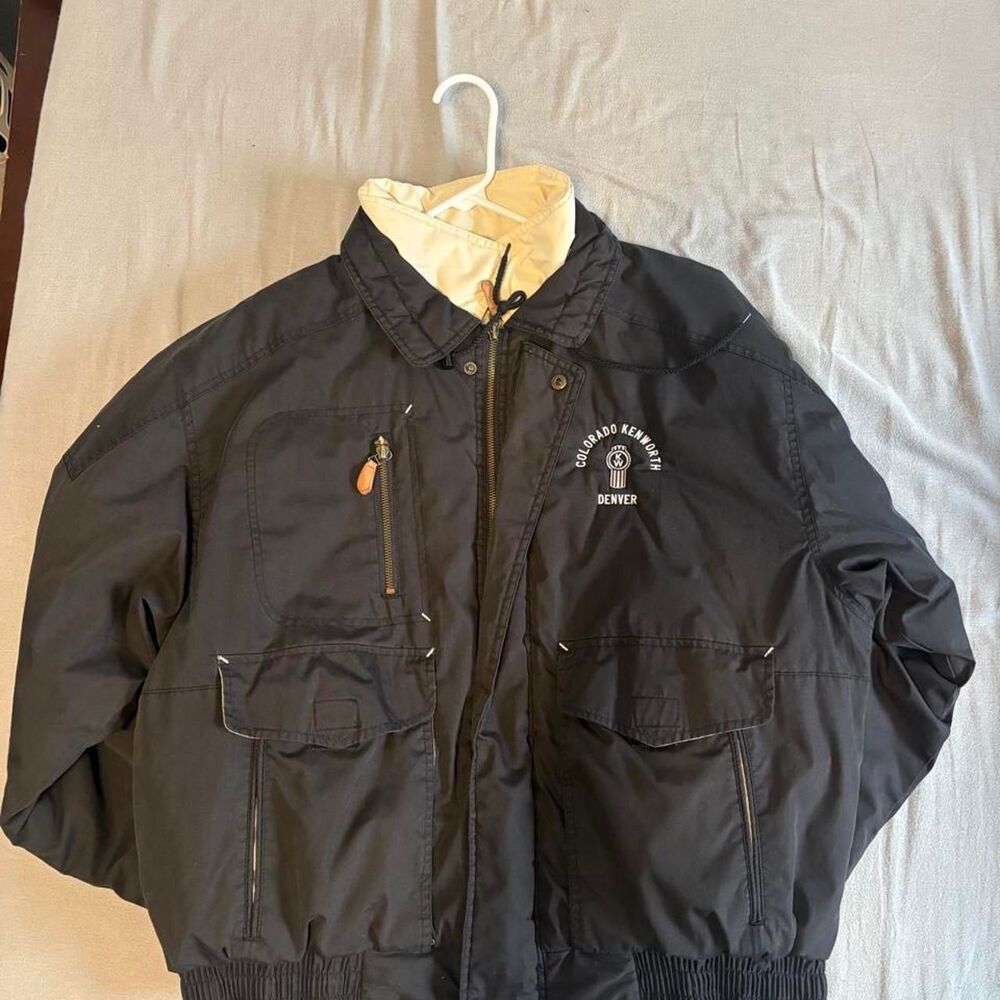 Men's Black and Navy Jacket